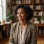 Portrait of editor Maya Okafor smiling in natural light